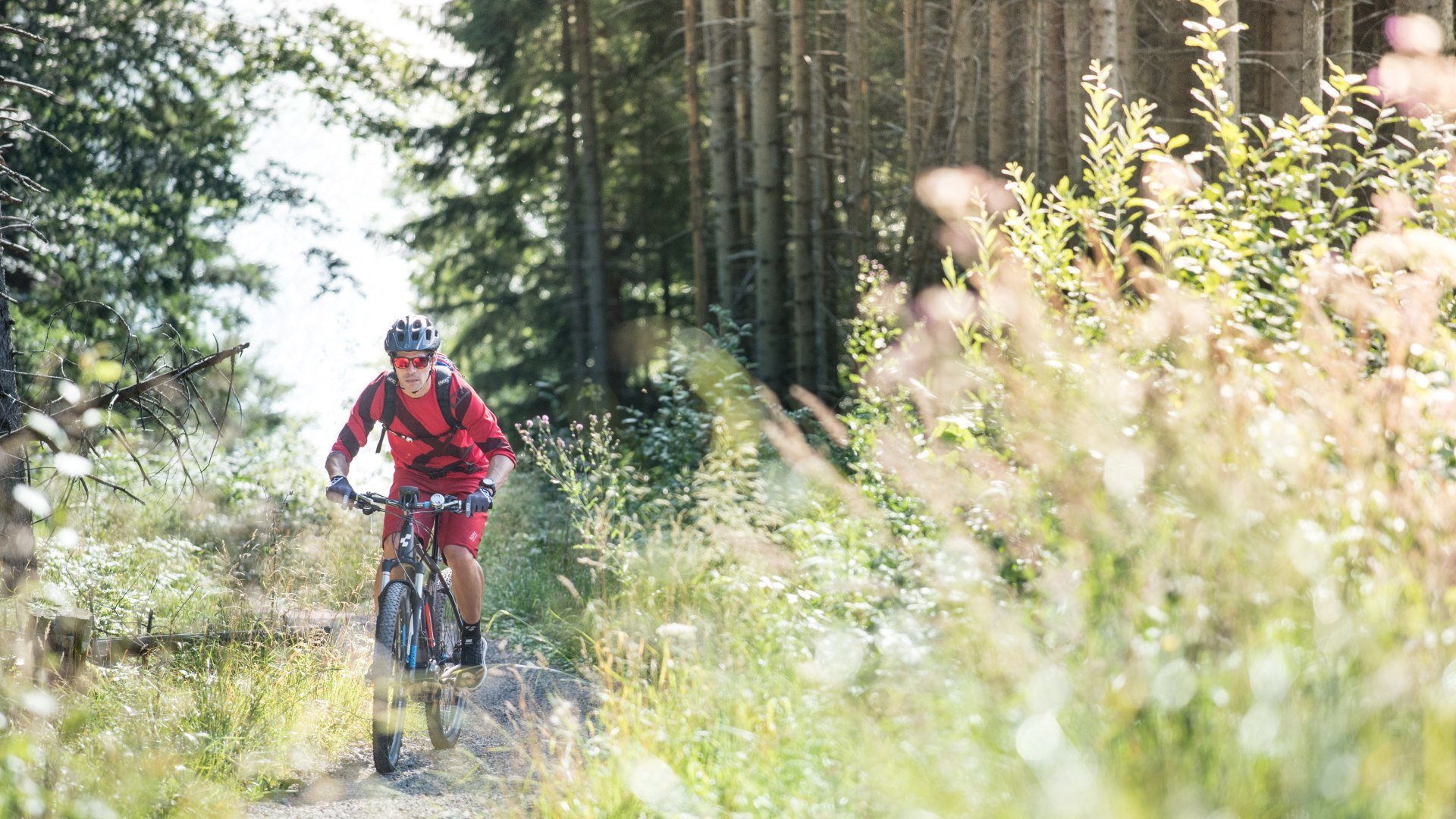 Mountainbiker auf Trail am Tegernsee, © Julian Rohn