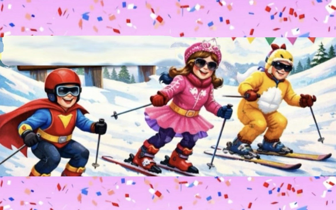 Fasching auf de Ski banner