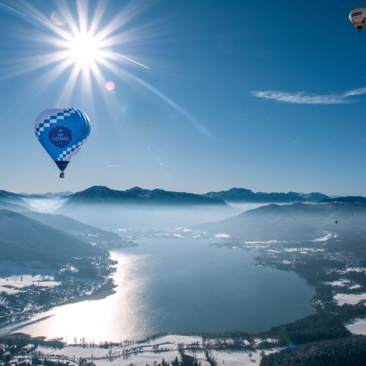 Strahlender Sonnenschein setzt die Ballone bei der Tegernseer Tal Montgolfiade richtig in Szene, © Der Tegernsee