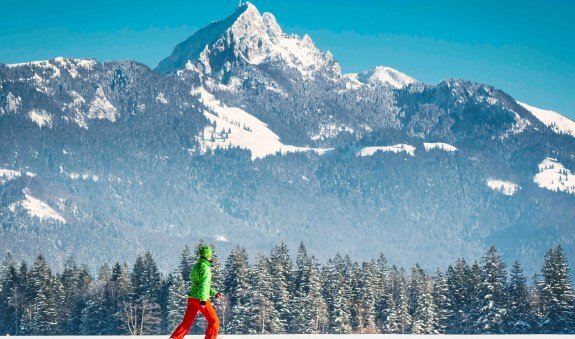 Schneeschuhwandern in Bayrischzell, © Alpenregion Tegernsee Schliersee Schneeschuhwandern in Bayrischzell, © Alpenregion Tegernsee Schliersee