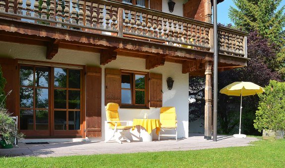 Ferienwohnung Am Rottach-Damm - Terrassee mit Blick zum Wallberg, © Ferienwohnung Am Rottach-Damm