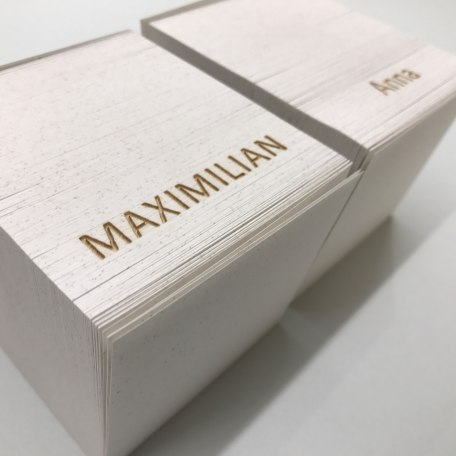 Namens Prägung, © Gmund Papier Shop