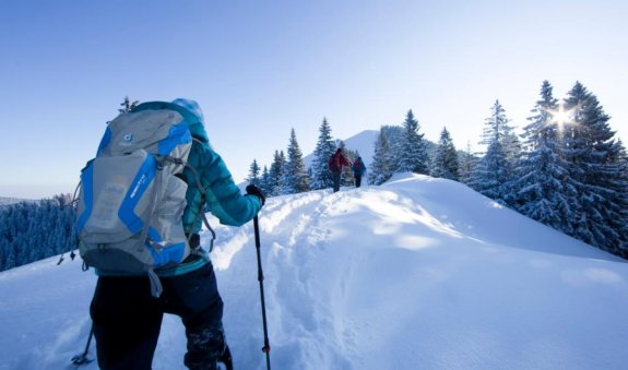 Schneeschuhwandern in der Alpenregion