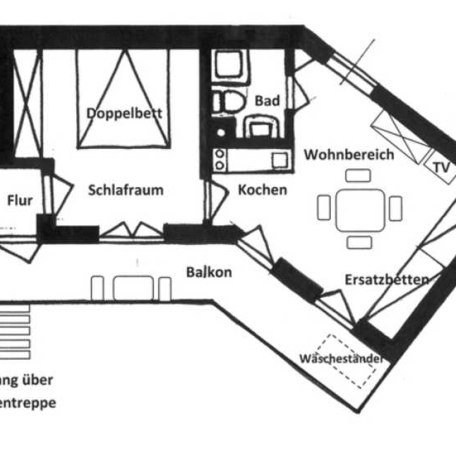 Grundriss der Ferienwohnung, © im-web.de/ Tourist Information Tegernsee