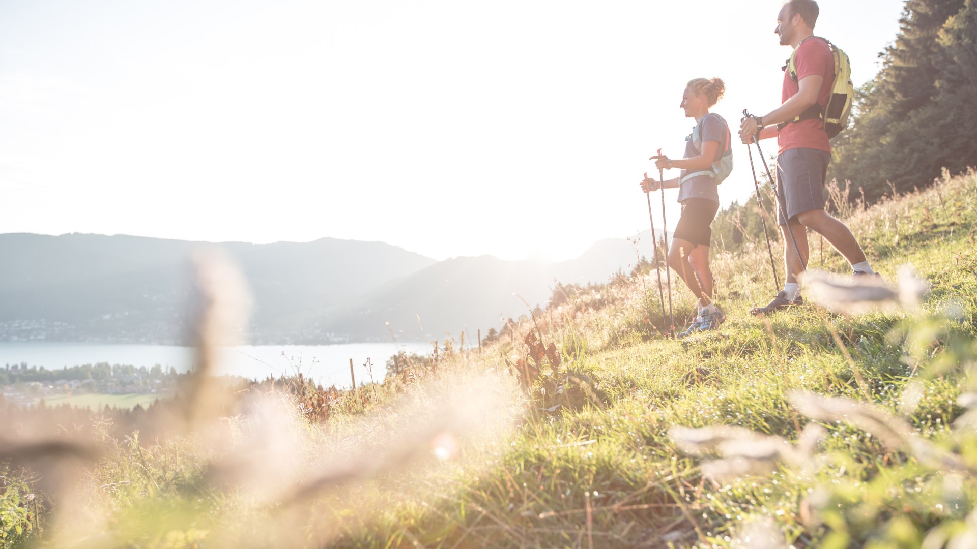 Die Aussichten beim Nordich Walking am Tegernsee sind oftmals spektakulär., © Hansi Heckmair