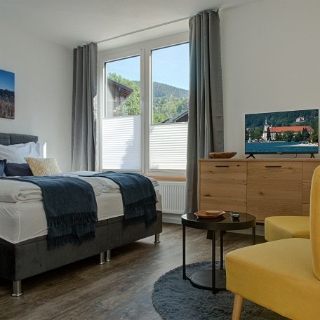 Ferienwohnung Alpenzauber - Wohn- und Schlafbereich, &copy; GERLIND SCHIELE PHOTOGRAPHY TEGERNSEE