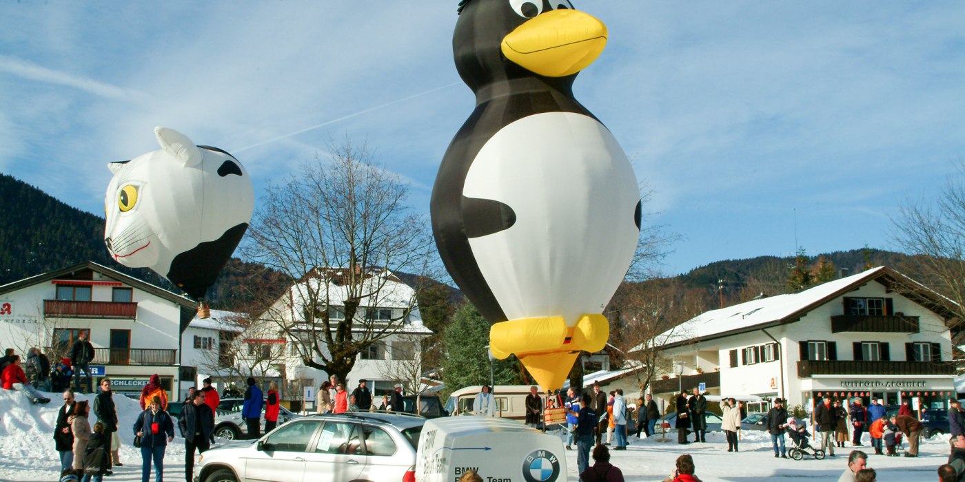 Pinguin Modellheissluftballon, © Tegernseer Tal Tourismus GmbH