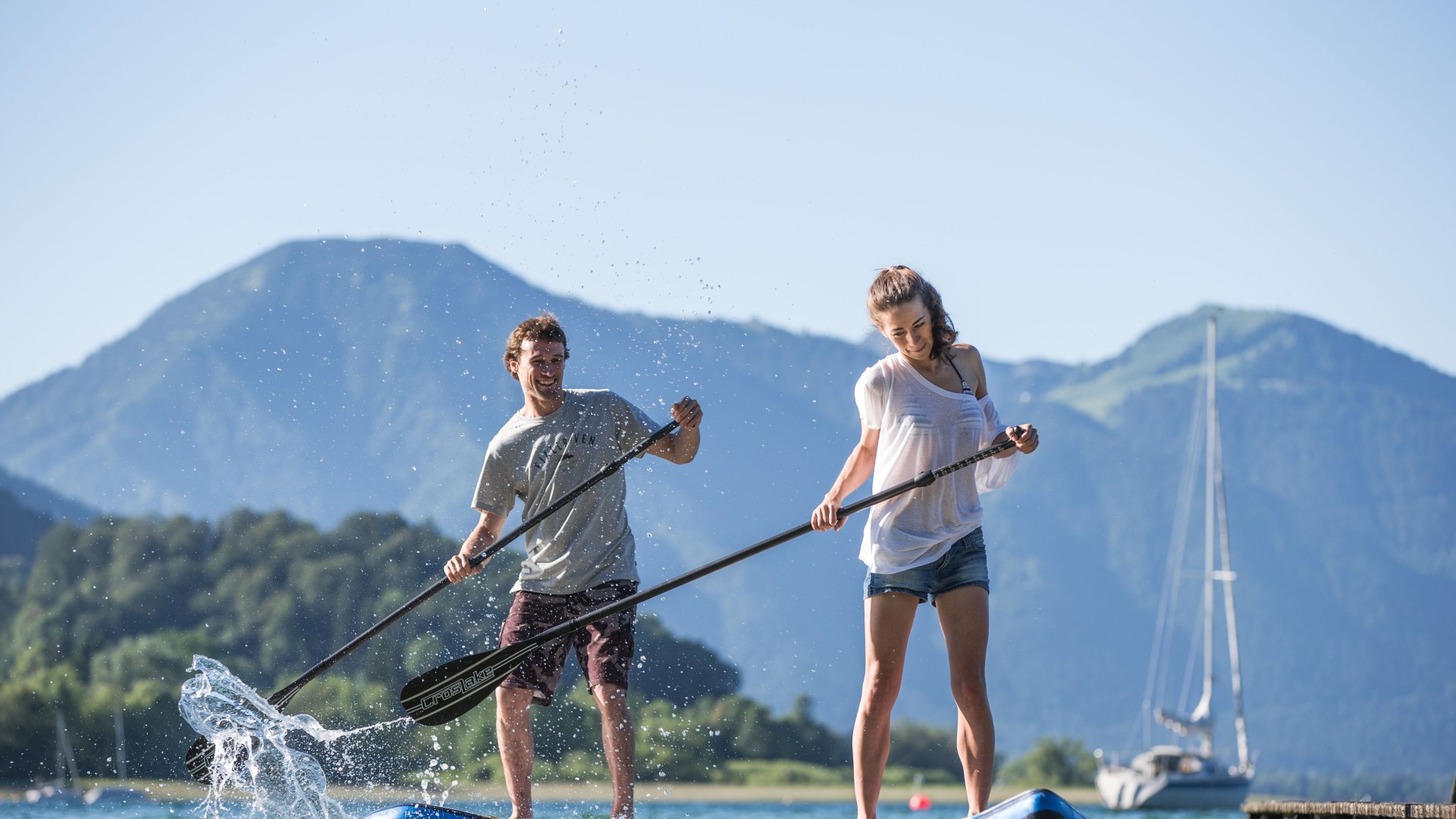 Stand up paddling auf dem Tegernsee, © Hansi Heckmair