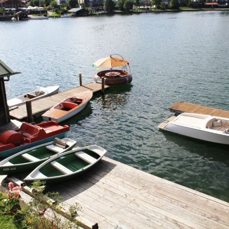 Blick auf den Bootsverleih