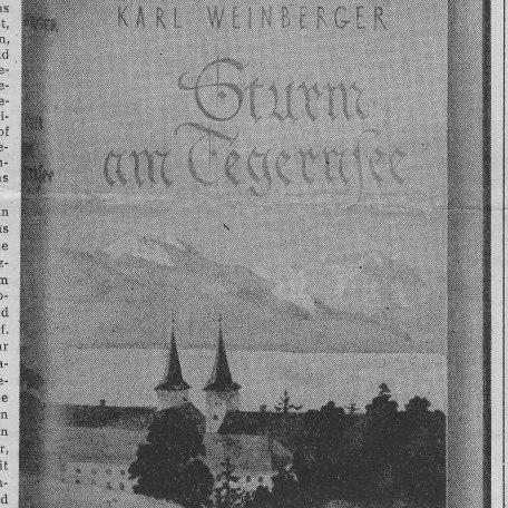 Buchcover Sturm am Tegernsee 1941