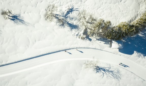 Drohnenaufnahme Langlauf, © Alpenregion Tegernsee Schliersee Drohnenaufnahme Langlauf, © Alpenregion Tegernsee Schliersee
