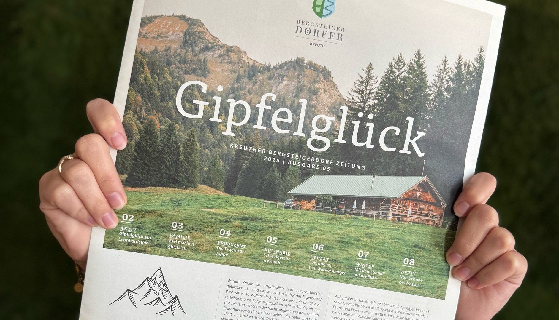 Bergsteigerdorf Zeitung, © Der Tegernsee