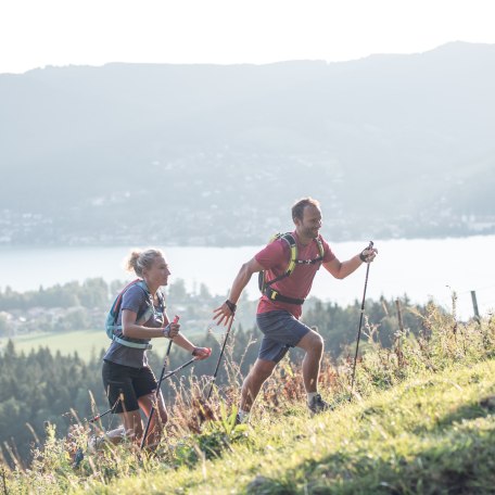 Beim Nordic Walking am Tegernsee kann es am Berg auch mal anspruchsvoll werden., © Hansi Heckmair