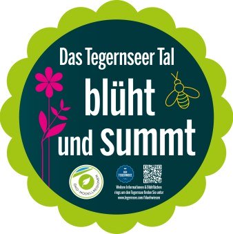 Blühwieseschild, der Tegernsee