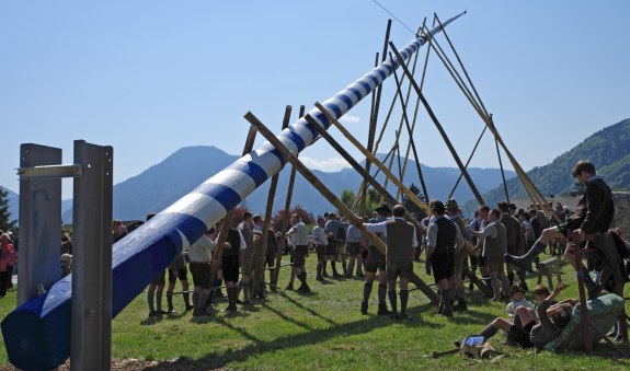 Maibaum Aufstellen in Bad Wiessee, © Manfred Manke