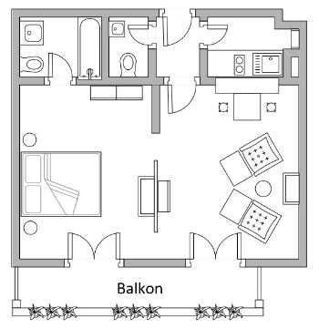 Grundriss der Wohnung, © im-web.de/ Tourist-Information Rottach-Egern