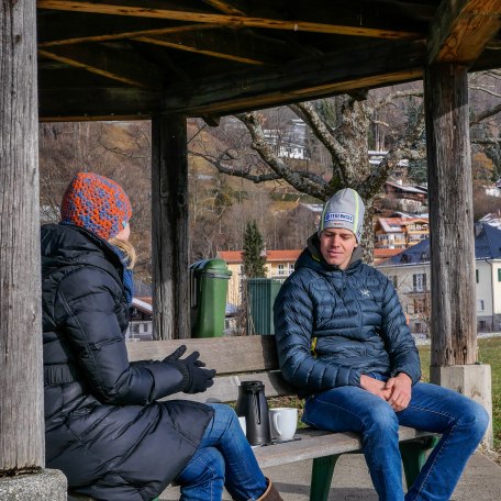 Ines Wagner im Gespärch mit dem Rottacher Skirennfahrer Anton Tremmel, © DER TEGERNSEE, Isabelle Munstermann