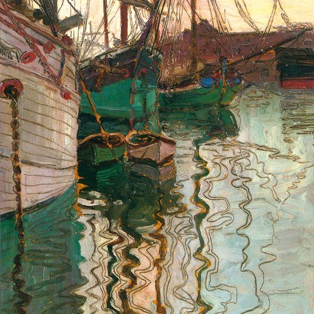 Schiele_Hafen von Triest, © @Olaf Gulbransson Museum Tegernsee