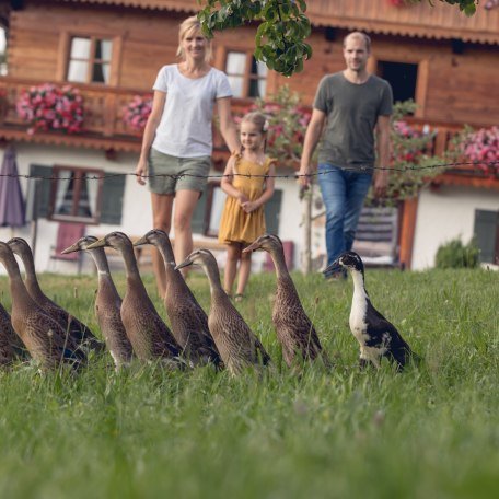 Familie auf dem Bauernhof, © Hansi Heckmair