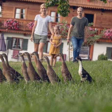 Family with the ducks, © Hansi Heckmair