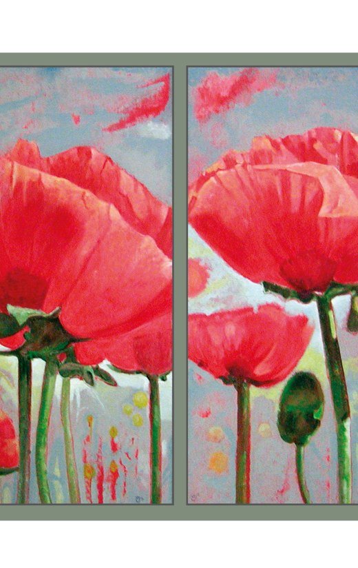 Bild Mohn Diptychon, &copy; Hans schneider